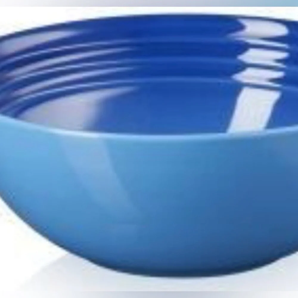 Le Creuset Stoneware Dinnerware Azure Blue Cereal Bowl
